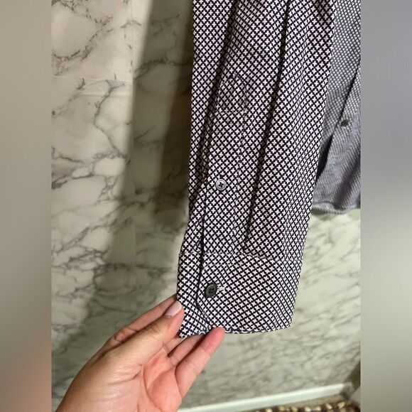 Ted Baker London Long Sleeve Circle Geo Print Shirt Size Mens S - Picture 2 of 11